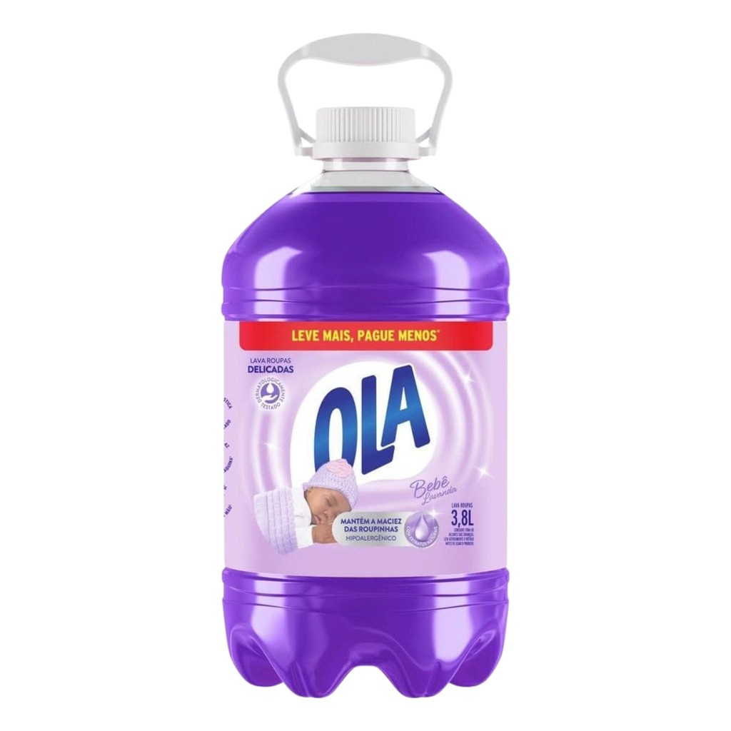 Lava Roupas Líquido Ola Bebê Lavanda 3,8L