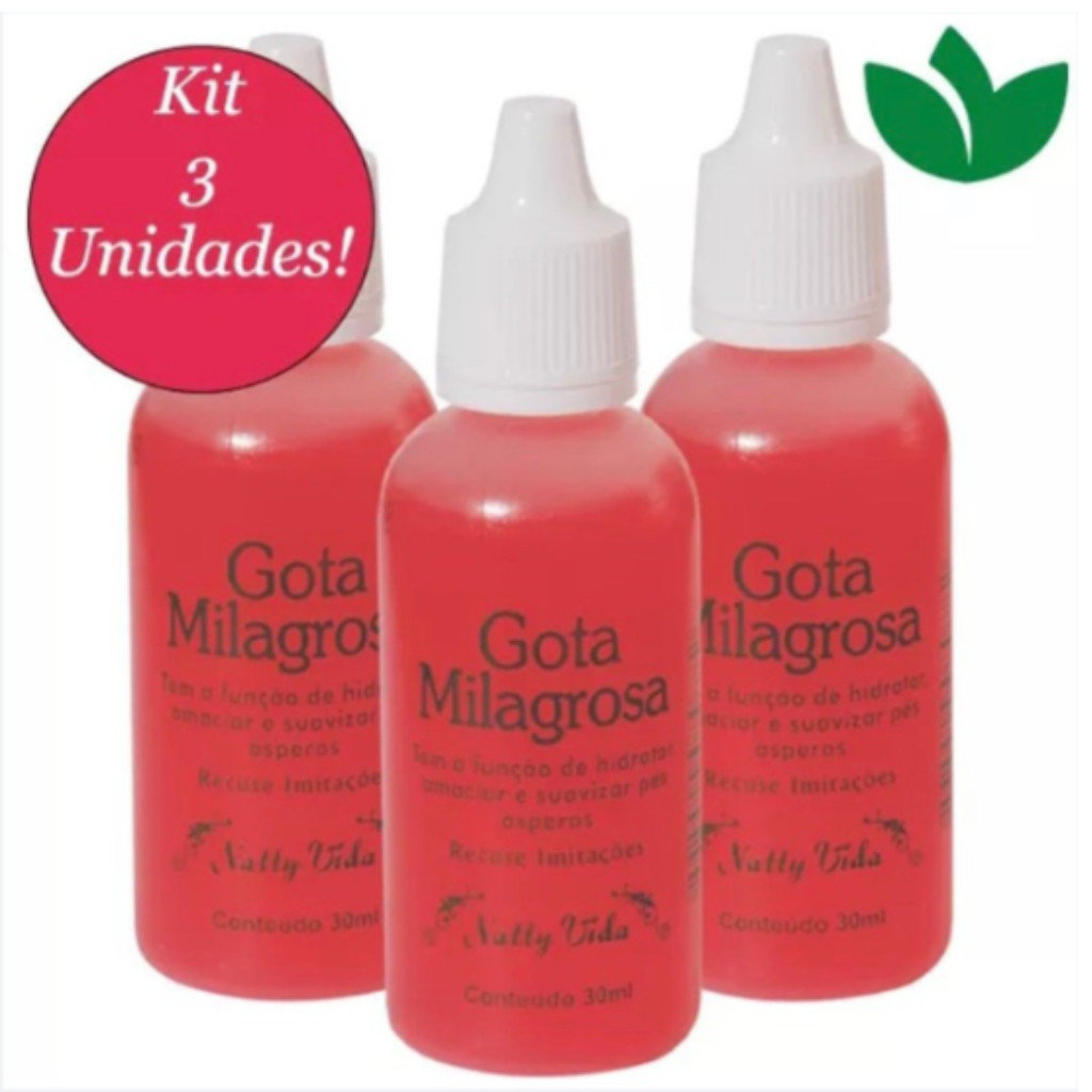 Kit Com 3 Gota Milagrosa Natty Vida Original