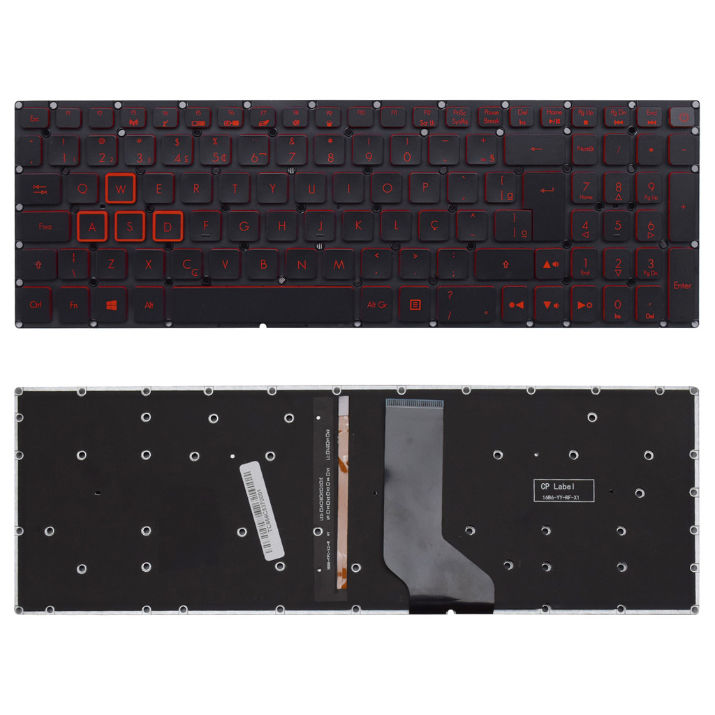 Teclado para Notebook Acer Nitro AN515-51-78D6 ABNT2 Preto