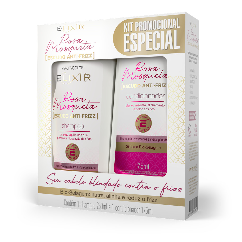Imagem Kit Shampoo e Condicionador Rosa Mosqueta E.lixir BEAUTYCOLOR – 250ml 175ml