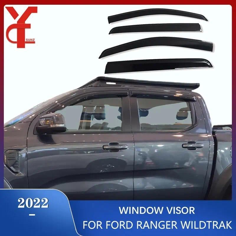 2022-2024 Porta Janela Viseira Lateral Defletores De Vento Para Ford Ranger Wildtrak T9 2022 2023 Esporte XLT XLS XL Gua