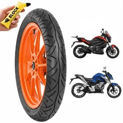 PNEU DIANTEIRO 110/70-17 PIRELLI SPORT DEMON 54H USO SEM CAMARA CB250 TWISTER CB300 NINJA 400 Z300 Z400 GS 500E + BRINDE
