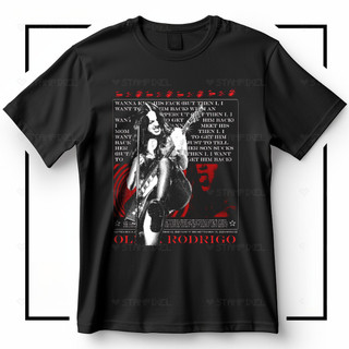 [Camiseta Premium em Algodão Puro]MIA Olivia Rodrigo Blusa De Cantora Compositora Streetwear T-shirt