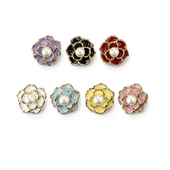 Aplique Flor Colorida com Borda Dourada – 100 Unidades para Laços, Tiaras e Artesanato