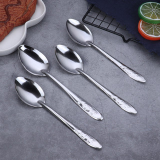 Colher de sopa de cabo longo reforçada em aço inoxidável, colher de melancia, colher pontiaguda, colher de sopa, colher 