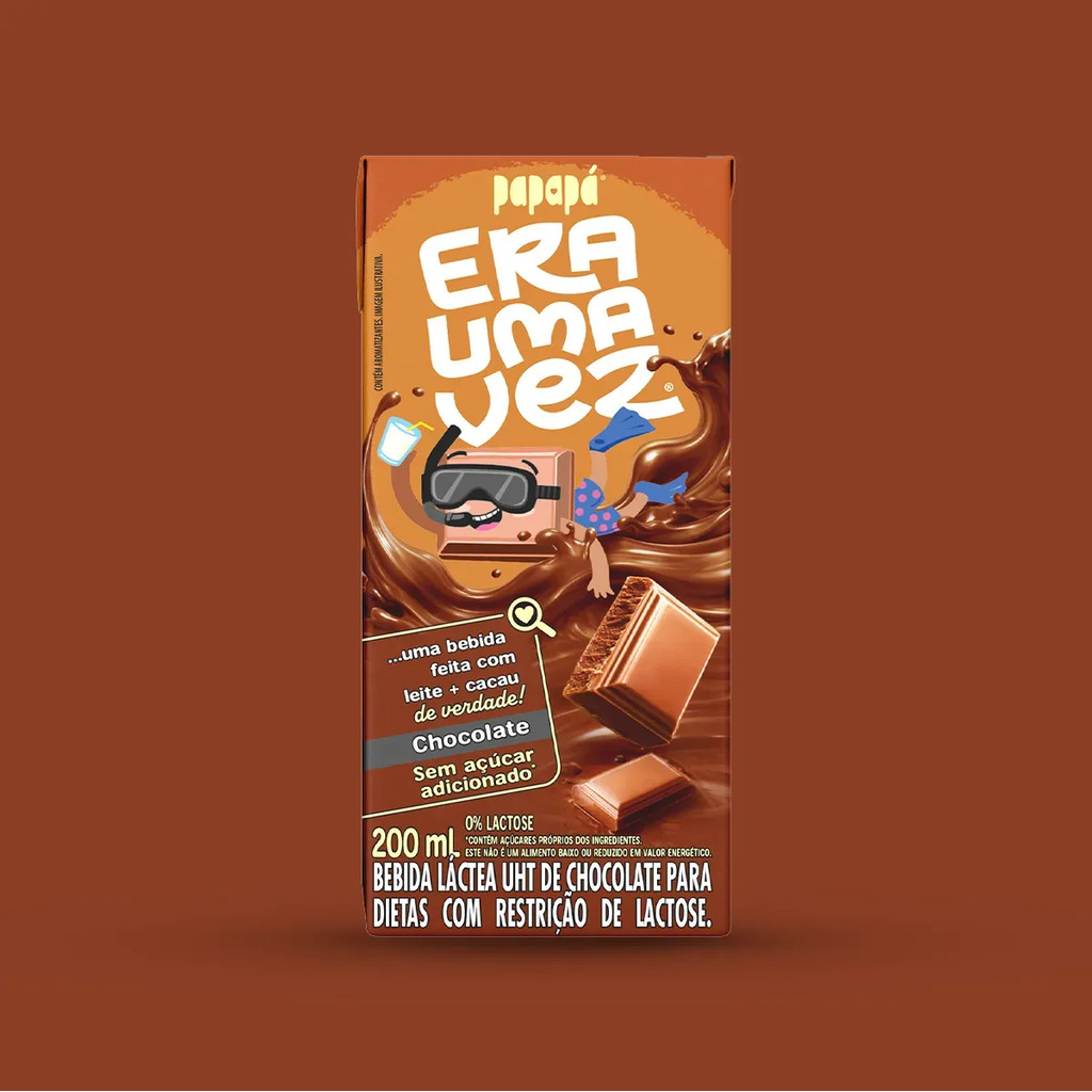 Kit 5x Achocolatado Papapá Era Uma Vez 200ml Sem Açúcar — imagem 2 de 2