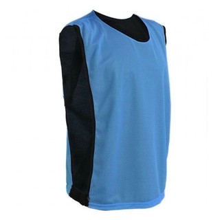 Kit com 6 Coletes de Treino Dupla Face Azul Claro/Preto