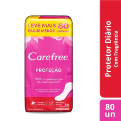 PROTETOR DIÁRIO CAREFREE COM FRAGRÂNCIA 80 UNIDADES