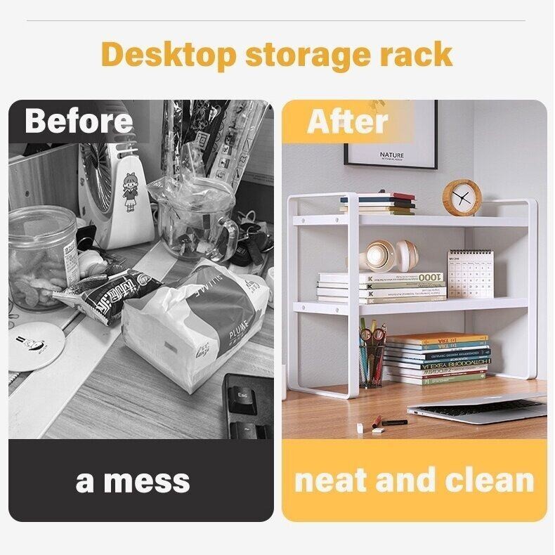 Organizador De Mesa Para Escritório , Rack De Armazenamento , Estante , Banheiro , Ajustável