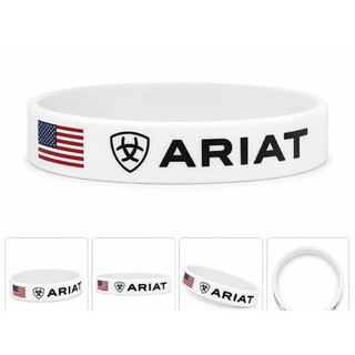 Pulseira Silicone Ariat Unissex Esportiva Country Cowboy Resistente Macia