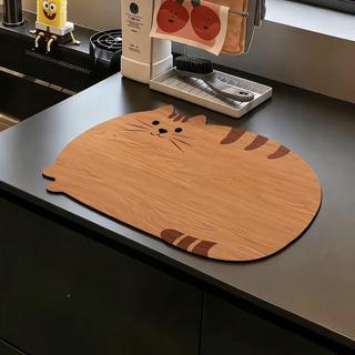Almofada de drenagem para gatos, bancada de cozinha, lama de diatomáceas, almofada absorvente, máquina de lavar louça, p