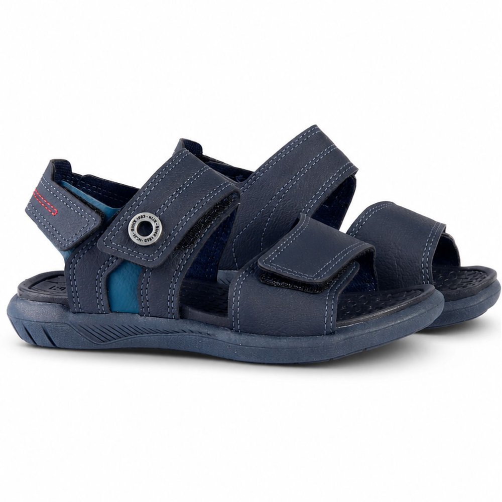 Papete Infantil Masculina Klin Urban com 3 Velcros Azul Marinho e Detalhes Anatômicos — imagem 2 de 2