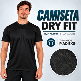 Camiseta Dry Fit Masculina Academia Treino Corrida Esportiva Leve Secagem Rápida P ao EXG