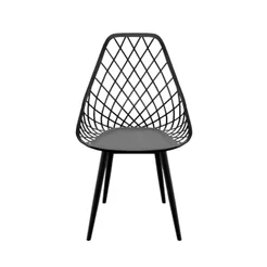 Conjunto com 2 Cadeira para Sala de Jantar Kayla Garden Preto Preto