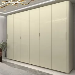Guarda-Roupa Casal 6 Portas com Pés Innova 100% MDF Off White Off White