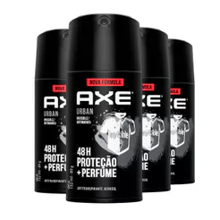 Kit Antitranspirante Aerosol AXE Urban Invisible 152 ml - 4 Unidades