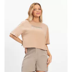 T- Shirt Feminina Meia Malha Rovitex Marrom