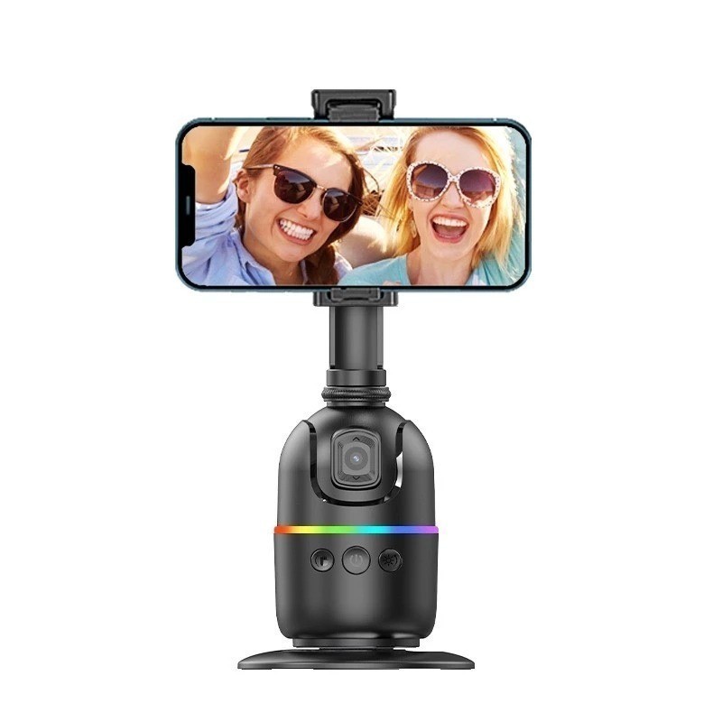Suporte Gimbal Inteligente 360° com Rastreamento Facial AI e Controle Automático por App