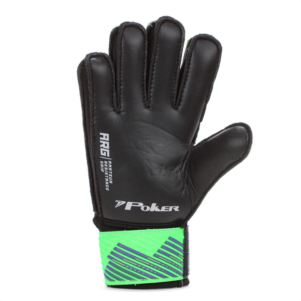 Detalhes do Luva de Goleiro Poker Campo Training Neo Junior Verde e Preto - Infantil