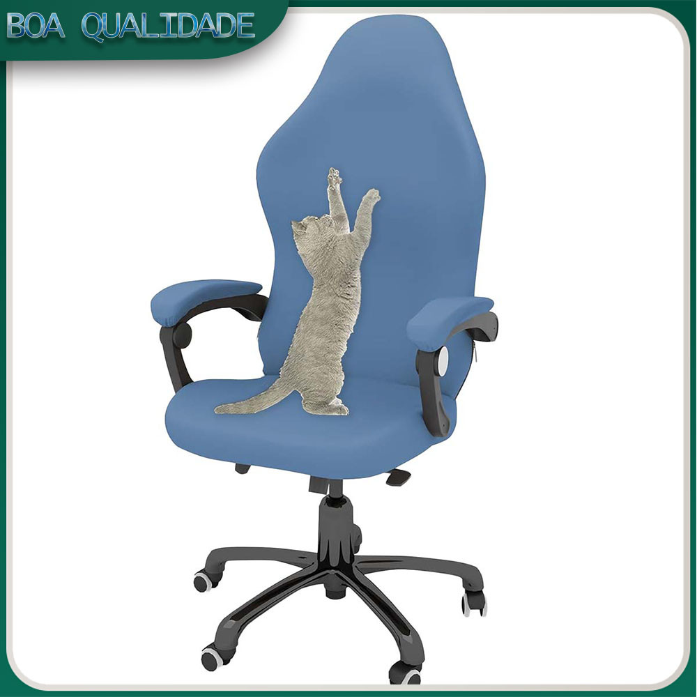 Azul claro Capa Universal Giratória Para Cadeira De Escritório, Assento , Encosto e Braço Conjunto de 4 peças