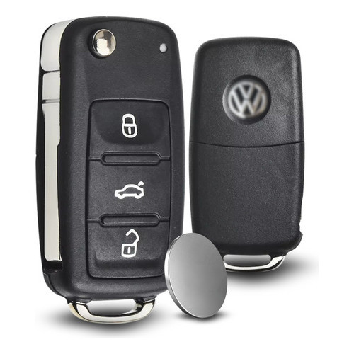 Chave Vw Canivete 3 Botões G6 Gol Up Voyage Jetta Golf Bora