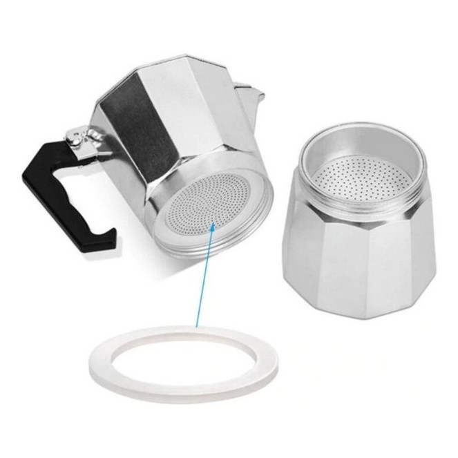 Filtro De Cafeteira Italiana 9 Xícaras Com 3 Anéis Vedação em Oferta na Shopee