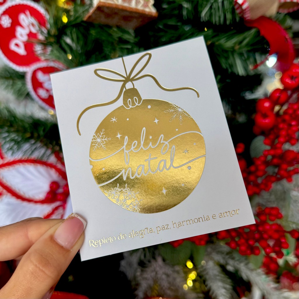 Postal Hot Stamping "Enfeite de Natal" - Coleção Natal
