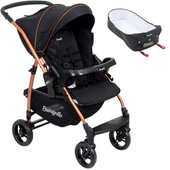 Carrinho de Bebe Burigotto Reversivel Rio K 22 Ninho Preto cobre