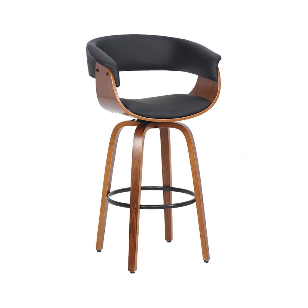 Banqueta Betim Base Madeira  Preto