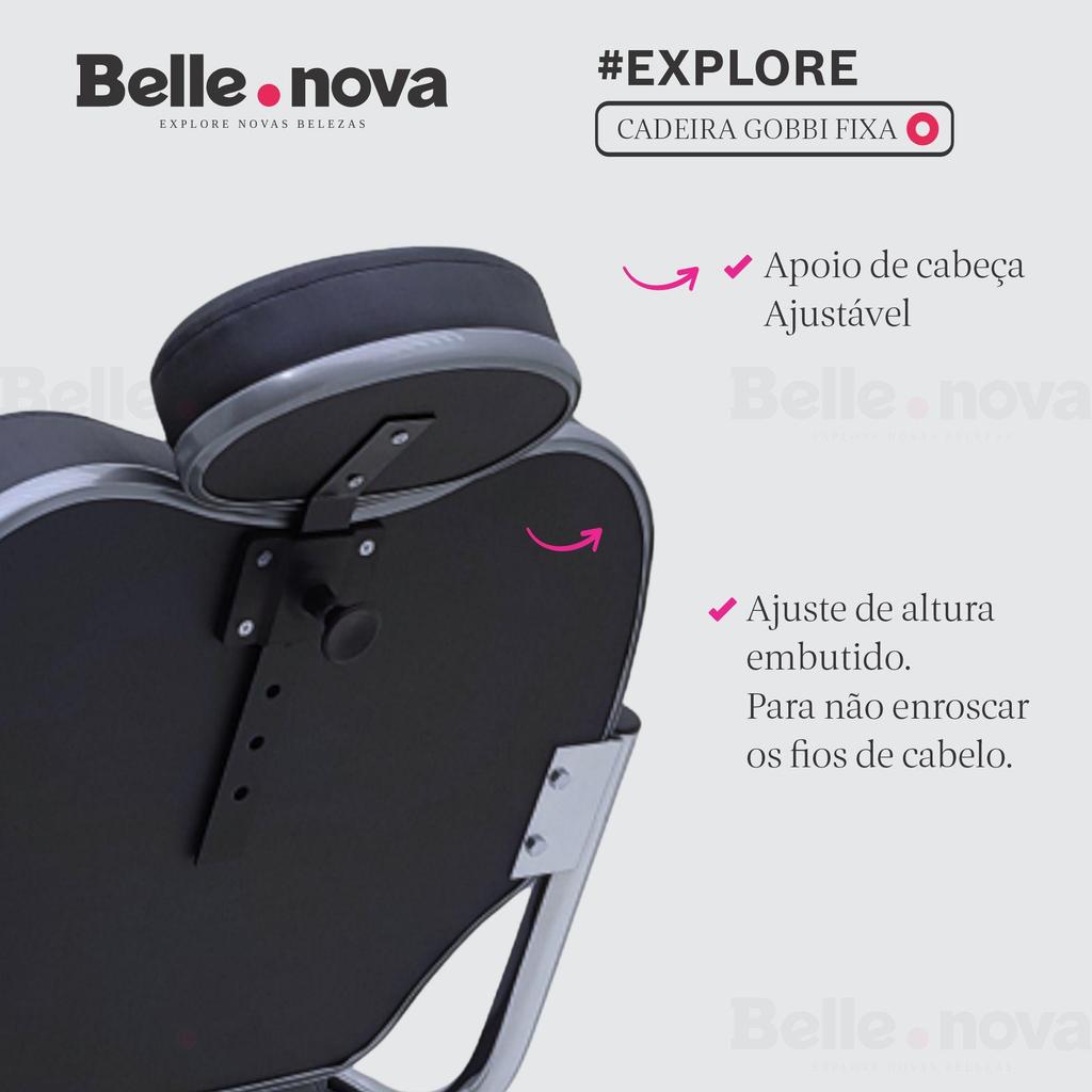 Cadeira Barbearia Poltrona Salão De Beleza Gobbi Fixa · foto 2