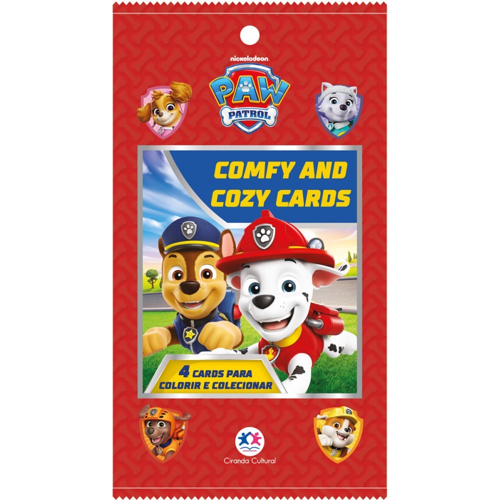Detalhes do Livro Patrulha Canina - Comfy and 4 Cards para colorir e coleciona