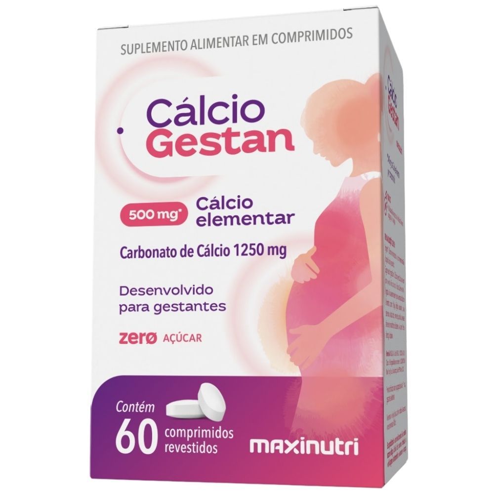 Cálcio Gestan (Carbonato de Cálcio) 60 comprimidos - Maxinutri em Oferta na Shopee