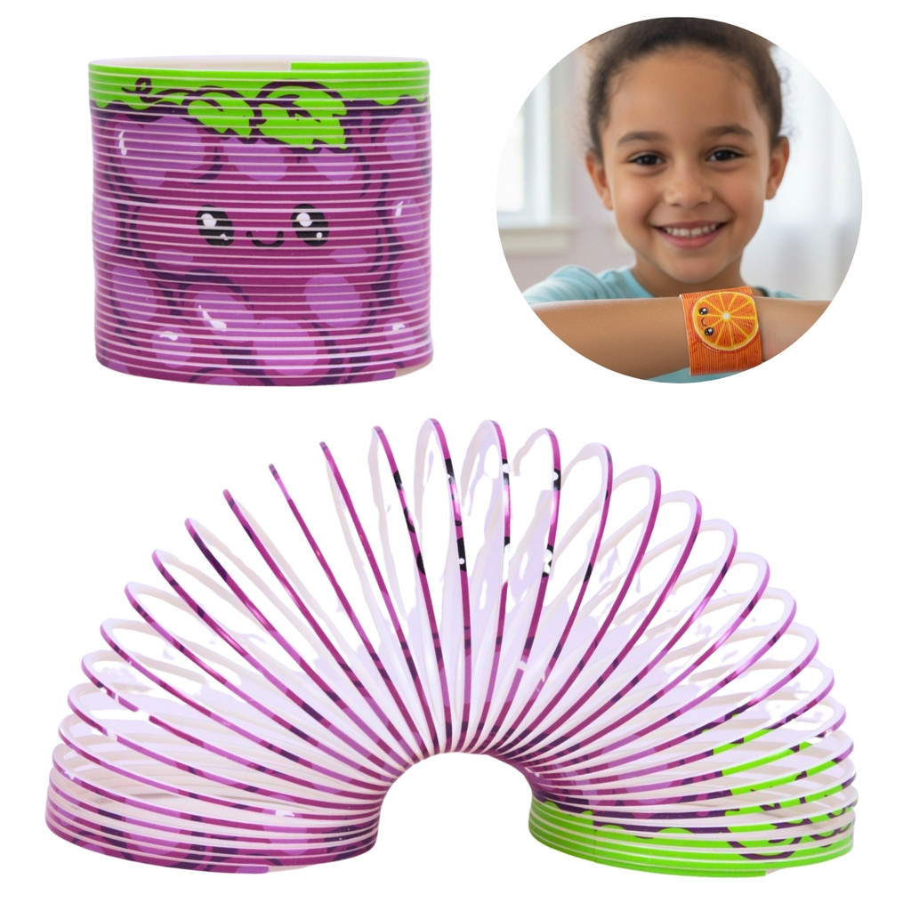 Brinquedo Mola Maluca Infantil Formas Divertida Uva - Castela em Oferta na Shopee