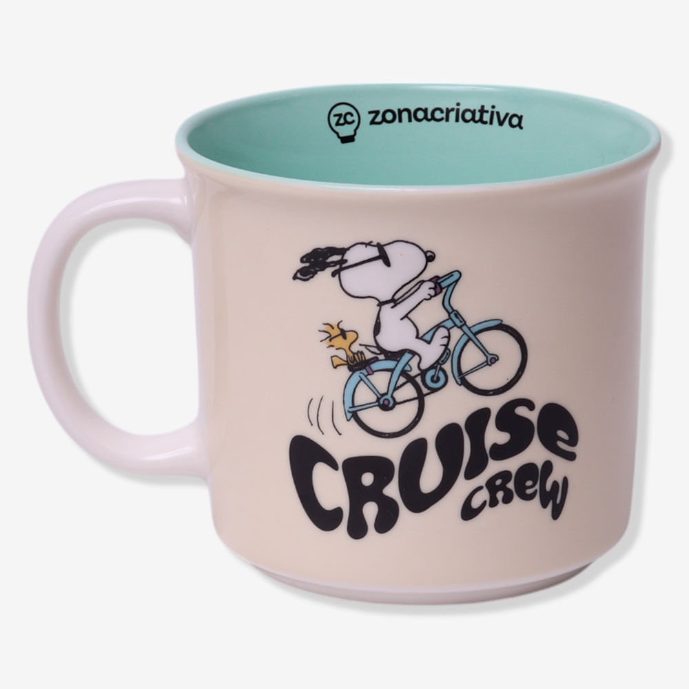 Caneca Tom Snoopy Bicicleta em Oferta na Shopee