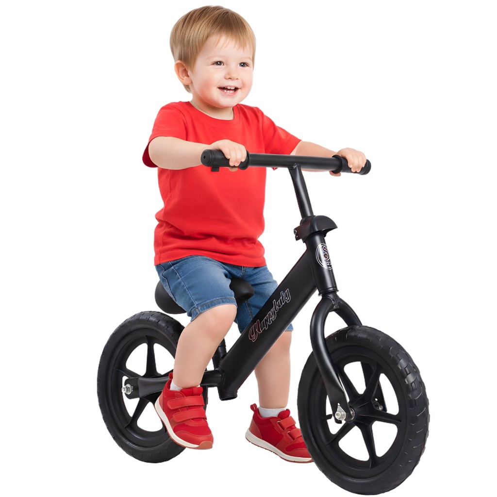 Bicicleta Sem Pedal Equilíbrio Infantil Preto Aro 10 - Castela