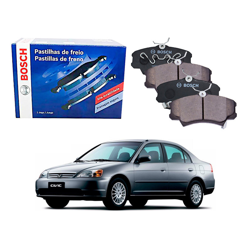 Pastilha Freio Dianteira Bosch Civic 1.7 2001 A 2003 em Oferta na Shopee