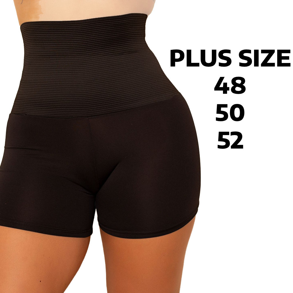 Short Cinta Plus Size Seca Barriga Segunda Pele Liso Anágua Bermudinha Vestido Roupa Emagrecimento