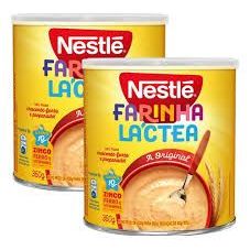 Kit 2 Unidades Farinha Láctea Nestlé 360g Lata em Oferta na Shopee