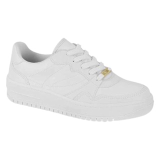 Tênis Vizzano Feminino Branco Casual Versátil Cadarço Branco em Oferta na Shopee
