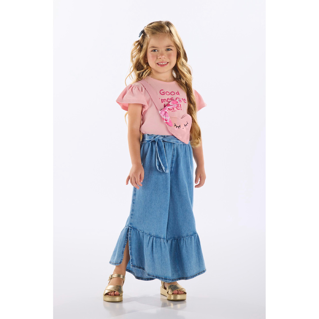 Blusa Infantil em Cotton com Laço Up Baby