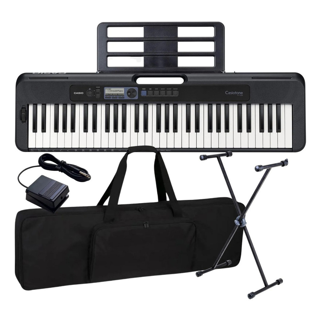 Teclado Casio Musical Ct-s300 Teclas Sensitivas Kit Completo em Oferta na Shopee