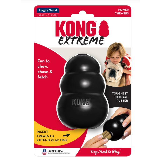 Kong Extreme Grande Large - Brinquedo Mordedor Recheável Resistente Interativo Pet - Petiscos - Cachorro/Gato