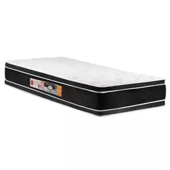 Colchão Solteiro Espuma D33 Black White AIR Double Face Euro Pillow (78x188x27) - Castor