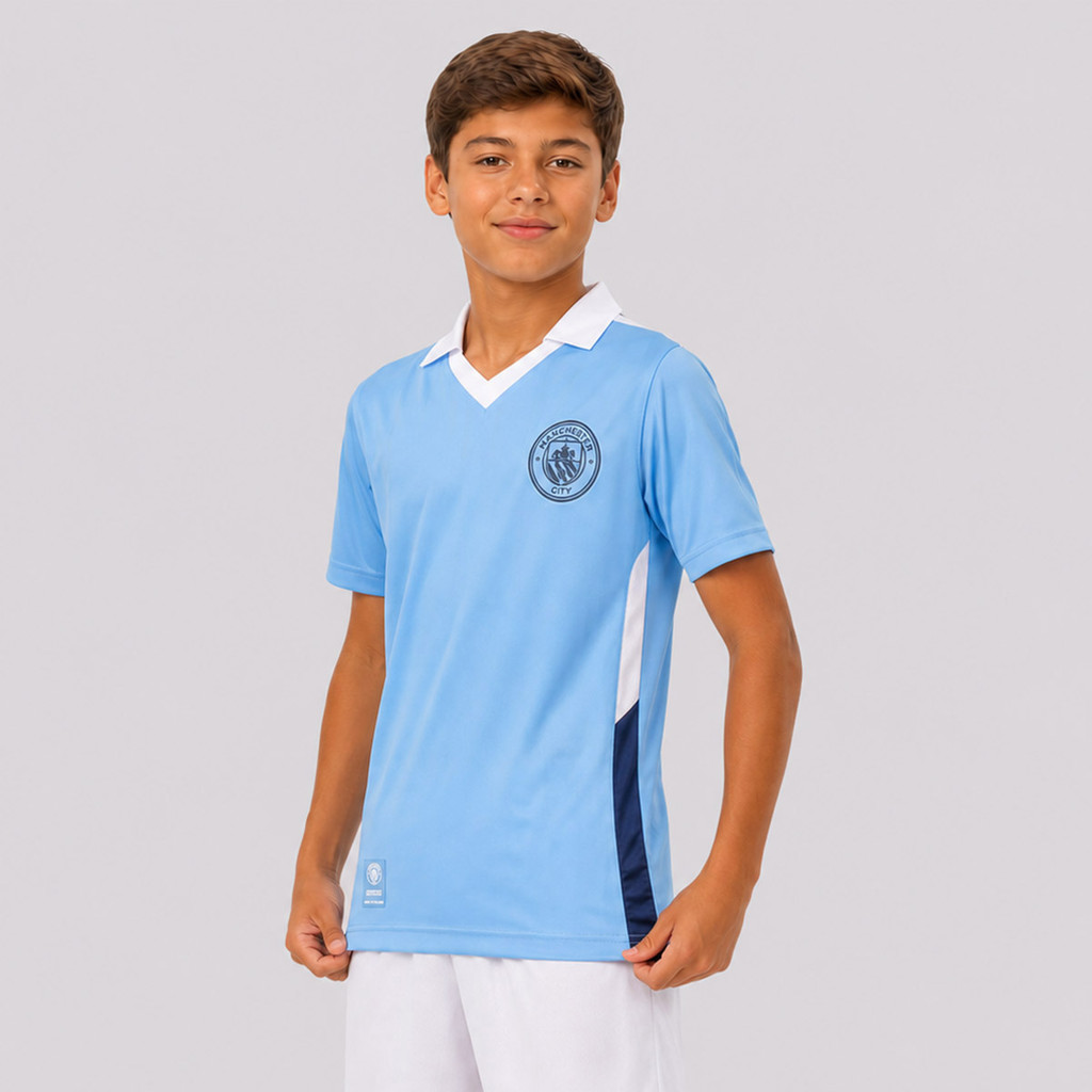 Camisa Manchester City The Blues Juvenil Azul — imagem 2 de 2
