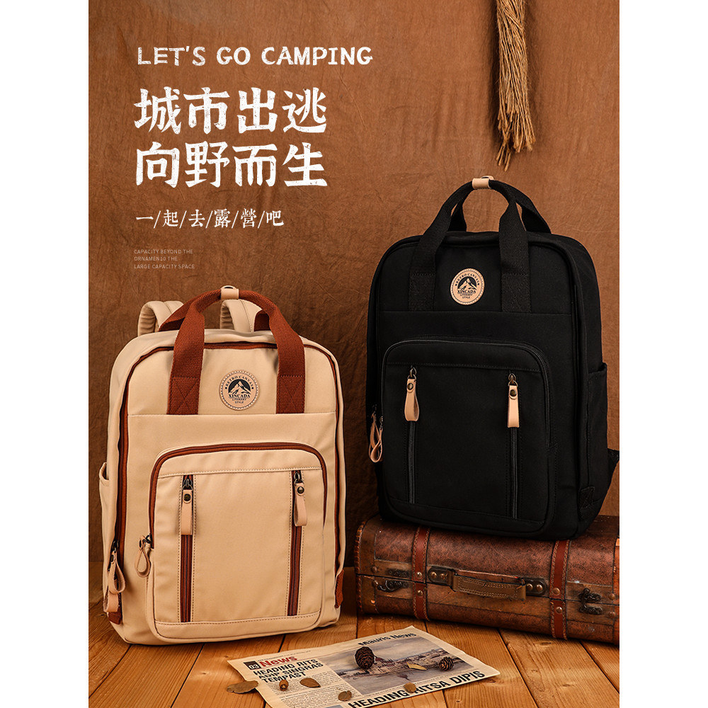 Moda lona mochila masculina estudantes universitários lazer esportes mochila feminina simples estudantes do ensino médio