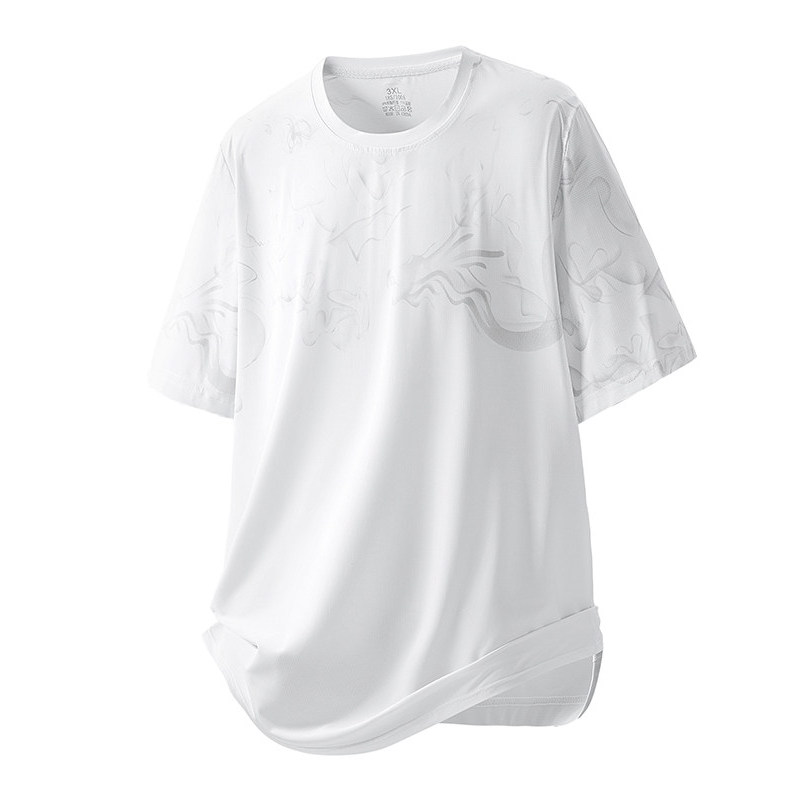 2026 verão em torno do pescoço na moda impresso de manga curta camiseta masculina esportes ao ar livre lazer antibacteri