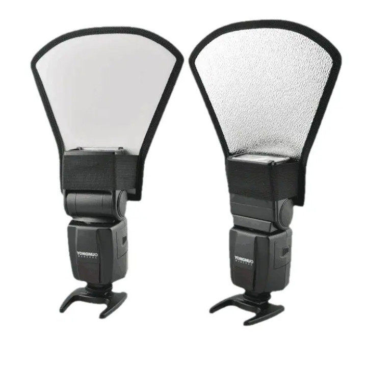 Difusor Rebatedor Refletor 2 em 1 Flash Universal Cameras