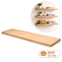 Prateleira Madeira Mdf Cru 70x50cm Chapa 15mm Placa Retangular Nicho Marcenaria Decoração