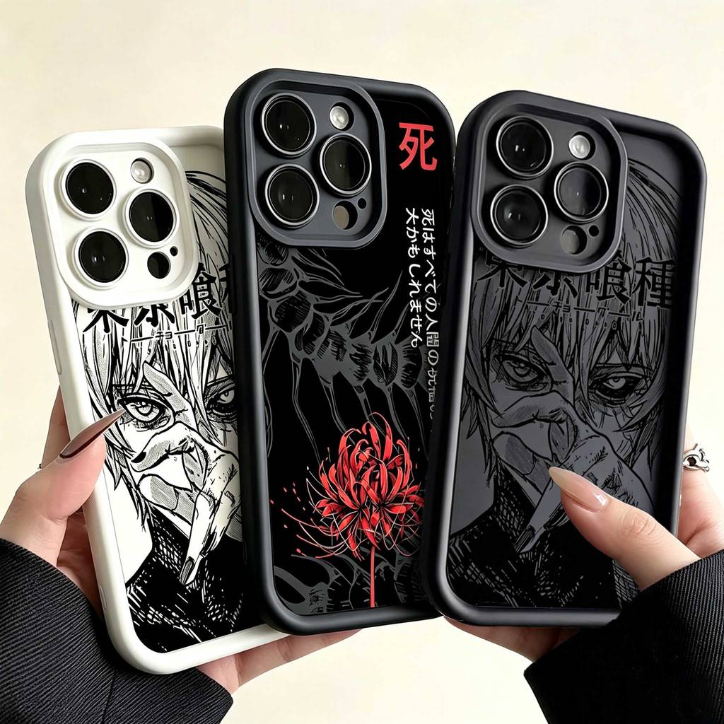 Capa Para Samsung Galaxy S26 S25 Ultra S25 FE S24 S23 Plus A57 A37 A55 A56 De Telefone Anime Tóquio Ghouls Silicone Anti