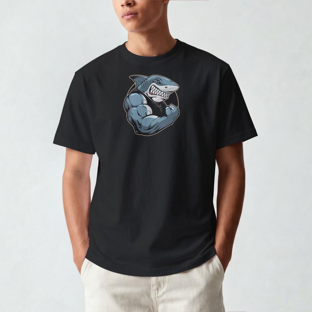 Linda Camiseta Masculina 100% Algodão com Estampa Tubarão Maromba Premium Conforto e Qualidade para Ocasões Variadas